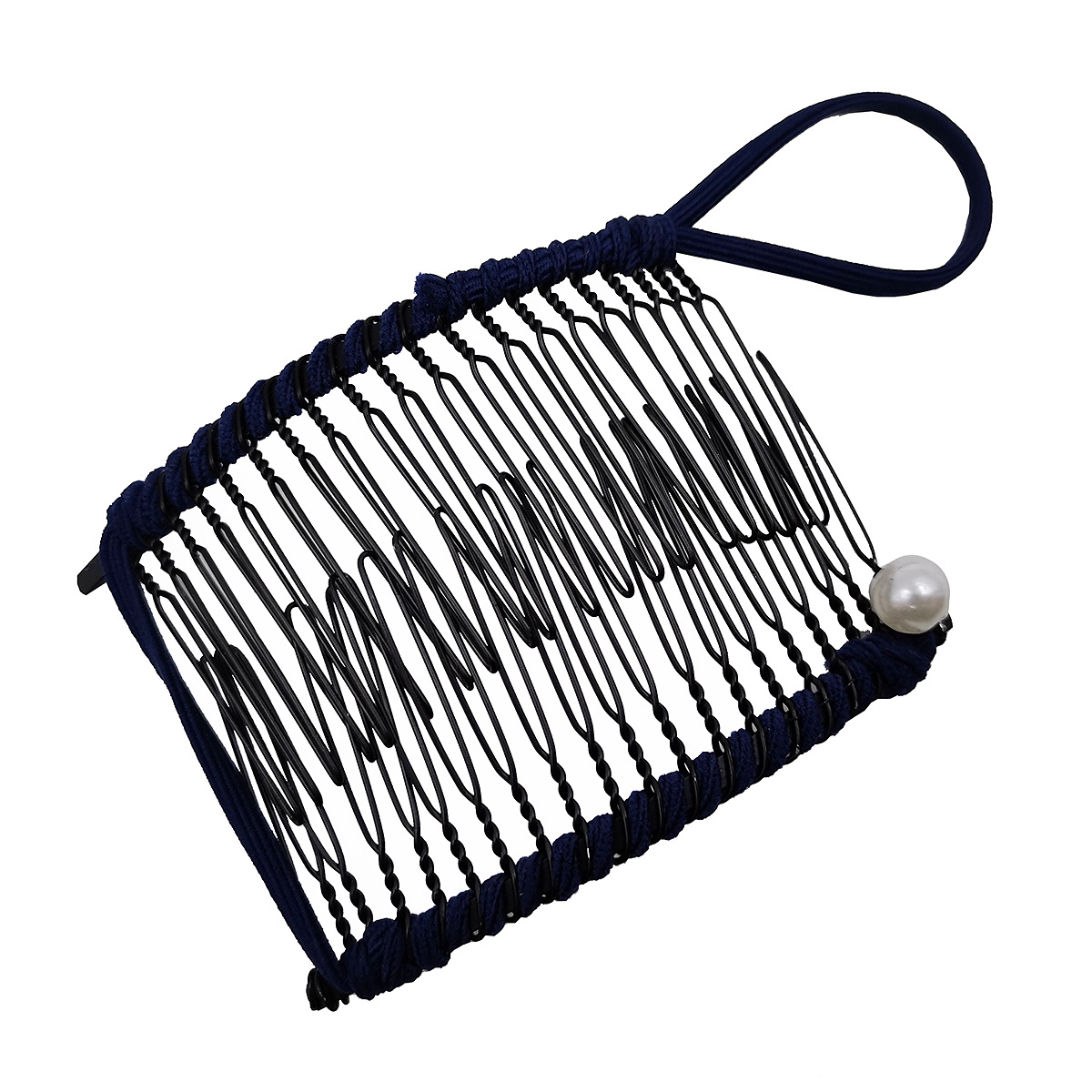 20 Teeth Banana Hair Comb with Beaded Decoration for Women Stretchable Design - Picture 22 of 22