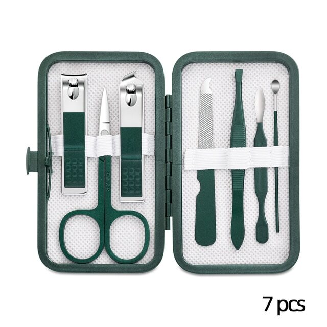 Set tagliaunghie in acciaio inox set attrezzi toelettatura con custodia portatile manicure - Foto 11 di 12