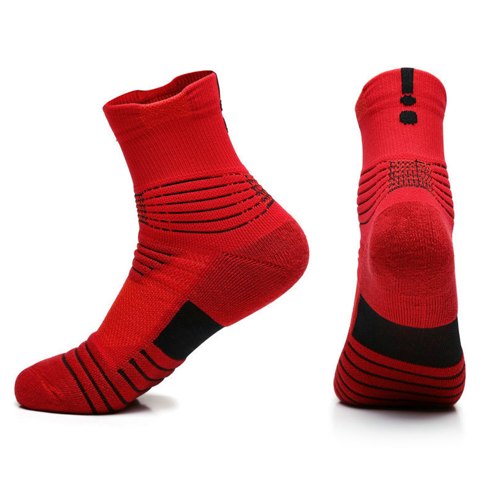 Men's Anti-Slip Sports Socks Cotton Blend Breathable For Basketball Gym Workout - Picture 30 of 33