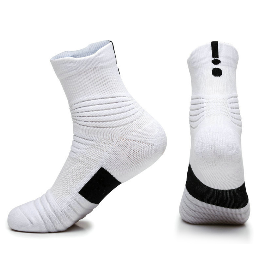 Men's Anti-Slip Sports Socks Cotton Blend Breathable For Basketball Gym Workout - Picture 33 of 33