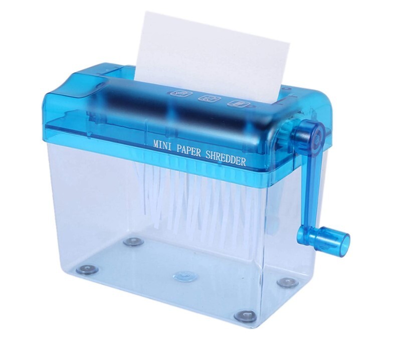 Paper Shredder Manual Portable for Confidential Documents Student & Home Office