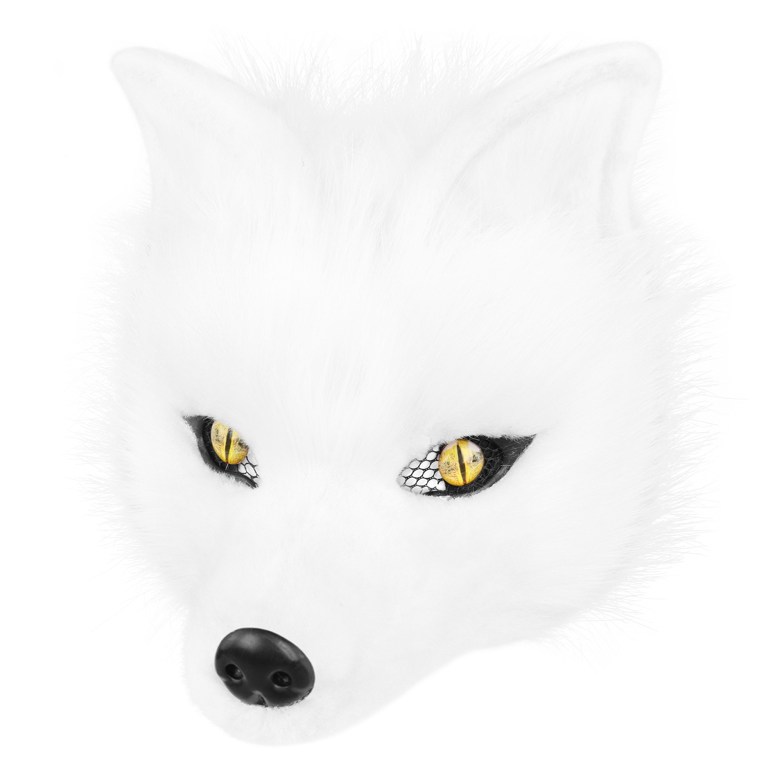 Plush Canine Mask Wolf Head Half Face Mask Single Head Cosplay Costume Wearable - Picture 28 of 30