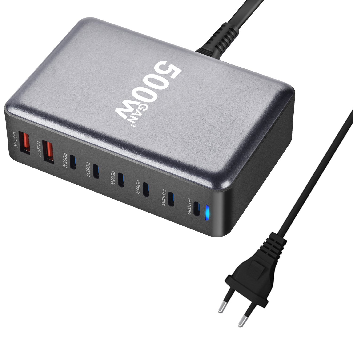 Chargeur GaN de Bureau 500W 8 Ports USB Type C PD Station de Charge Charge Charge Rapide - Photo 26 sur 32