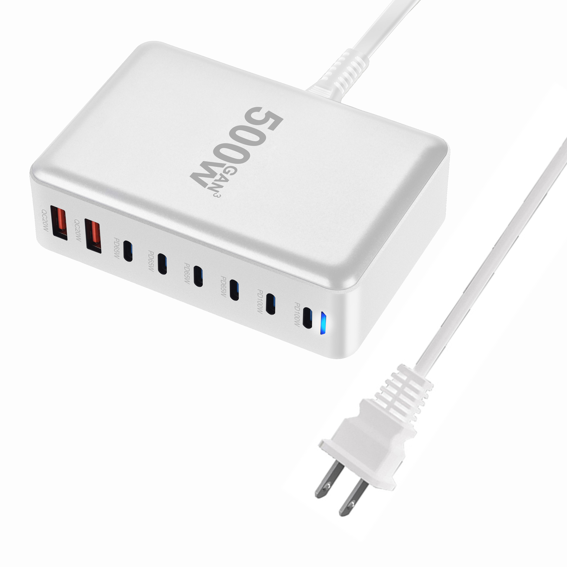 Chargeur GaN de Bureau 500W 8 Ports USB Type C PD Station de Charge Charge Charge Rapide - Photo 29 sur 32