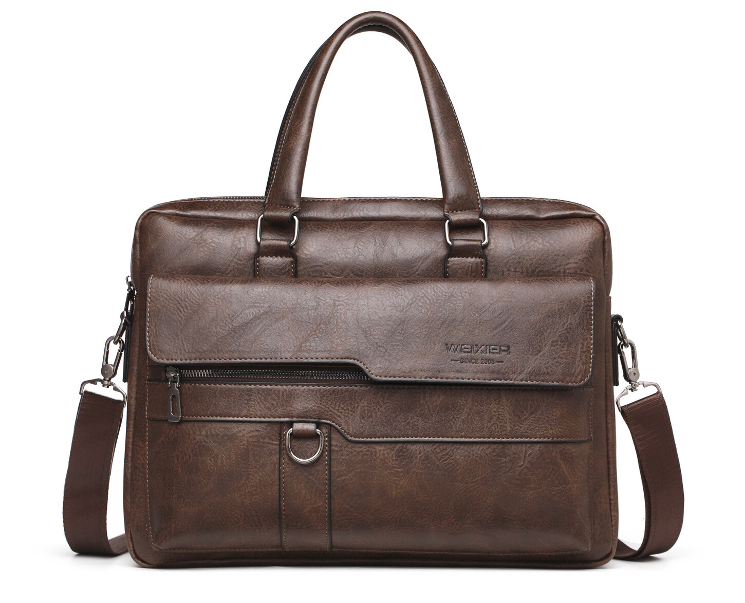Men's Briefcase Leather Laptop Bag Business Handbag Office Work Shoulder Bag - Picture 15 of 16