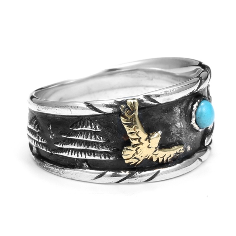 Fashion Men's Sterling Silver Ring Handmade Jewelry Gift Adjustable Ring - Picture 38 of 41