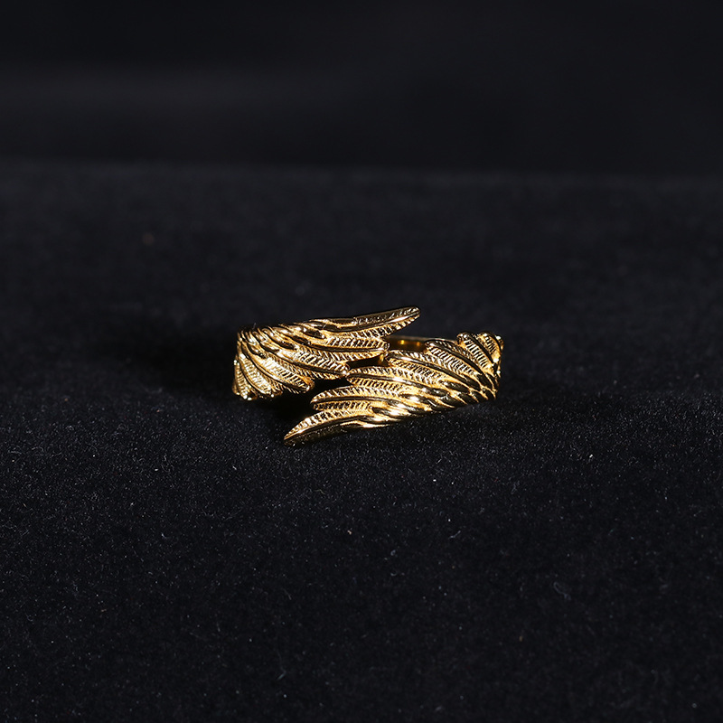 925 Sterling Silver Vintage Angel Wing Adjustable Ring Womens Jewellery Gift UK - Picture 7 of 7