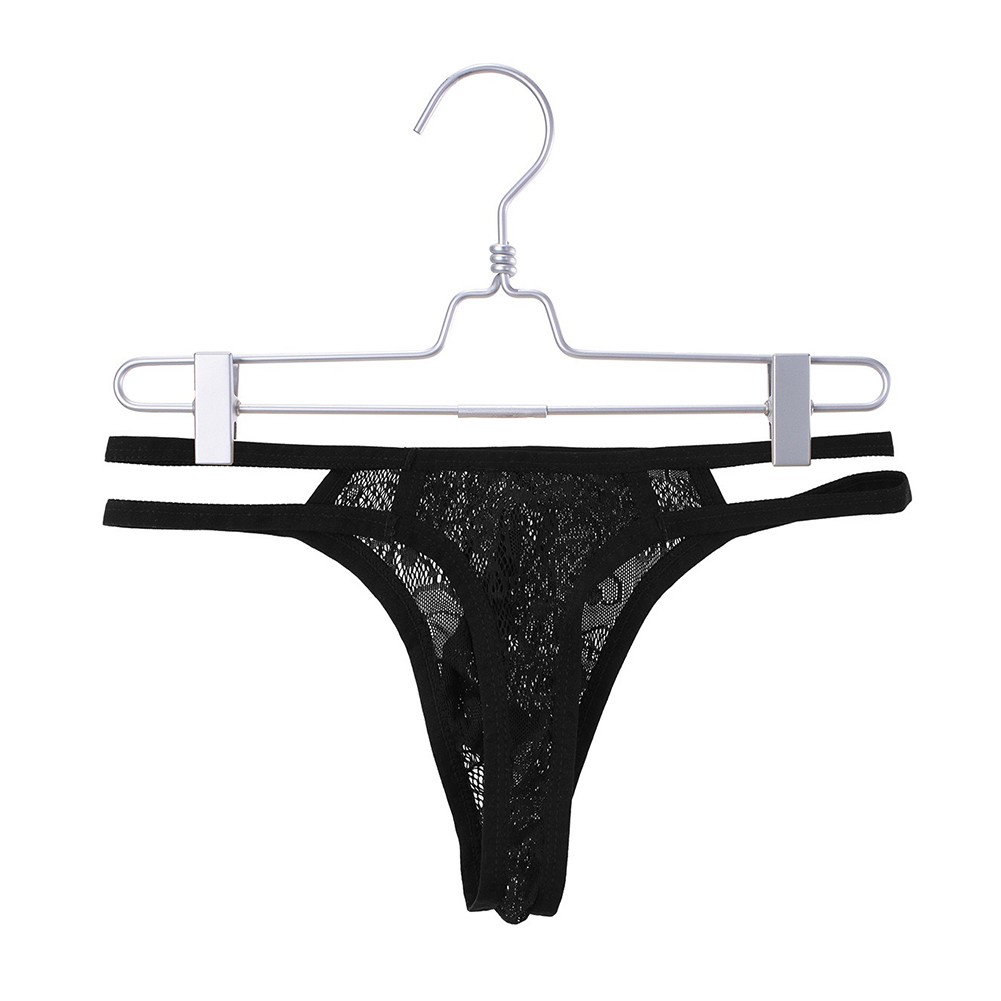 Sheer Pouch Panties Lace Gstring Men's Sexy Briefs Low Waist Thongs Underwear - Picture 20 of 24