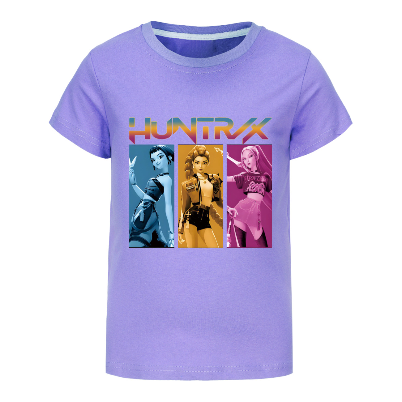 Kids Girls Demons Hunter T-Shirts KPop Short Sleeve Summer Cotton Casual Tops UK