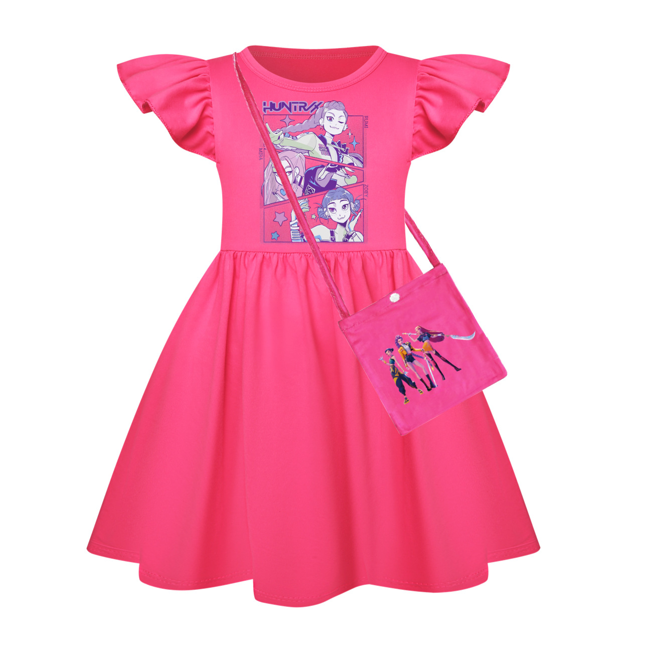 UK Kids Girls Kpop Demons Hunter Nightwear Dress Girls TuTu dress Gifts - Picture 28 of 29