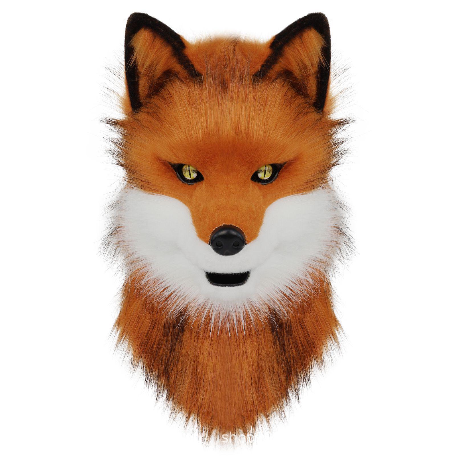 Halloween Plush animal canine fox mask headgear full head animal head cosplay - Picture 24 of 29
