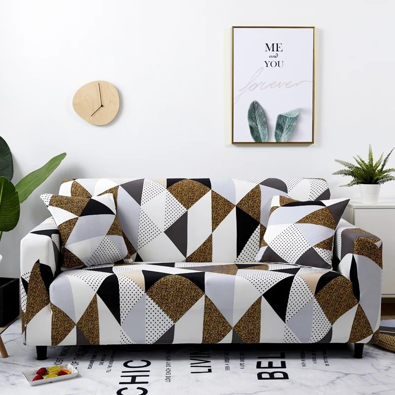 1/2/3/4 Seater Stretch Covers Chair Couch Cover Elastic Printing Sofa Protector - Picture 7 of 18