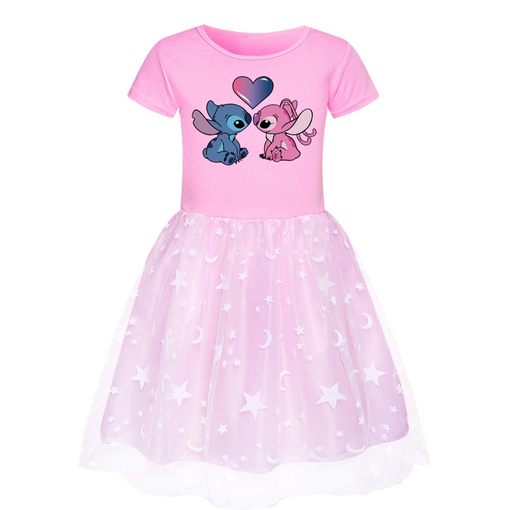 Girls Lilo and Stitch Dress Costume T-shirt Skirt Bag Fancy Dress Christmas Gift - Picture 7 of 9