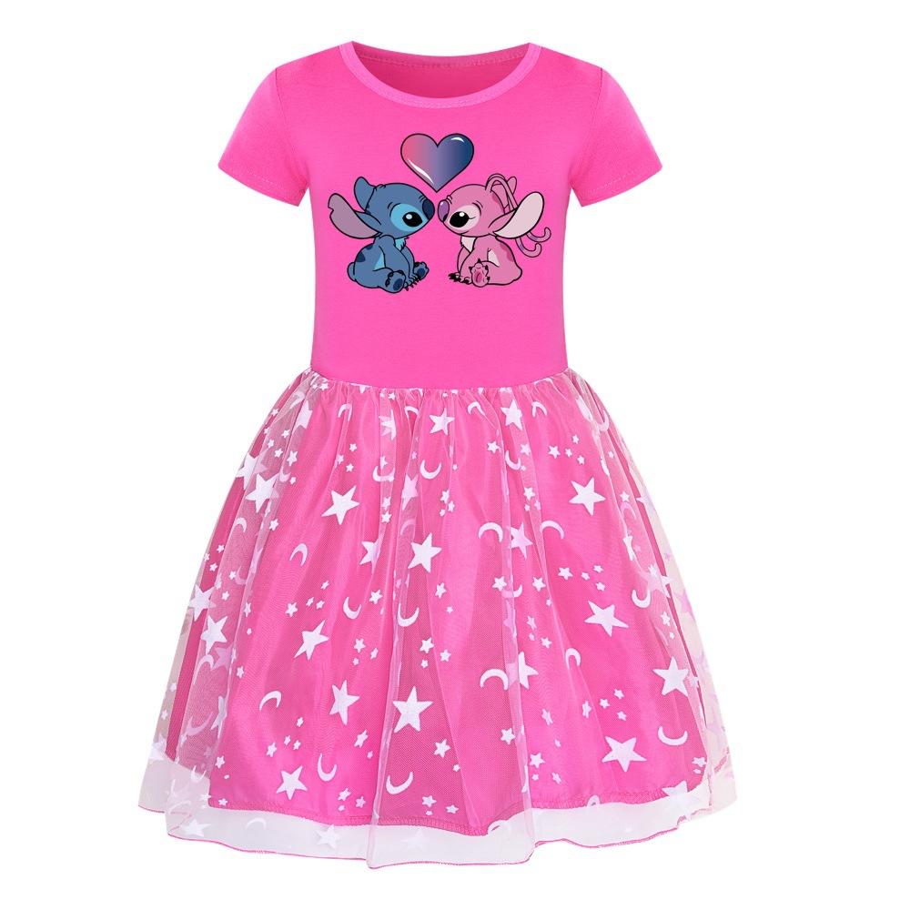 Girls Lilo and Stitch Dress Costume T-shirt Skirt Bag Fancy Dress Christmas Gift - Picture 9 of 9