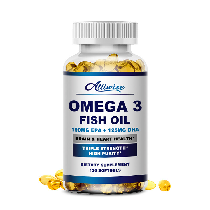 Omega 3 Fish Oil Capsules 3x Strength 1000mg EPA + DHA, 120-480 Softgels