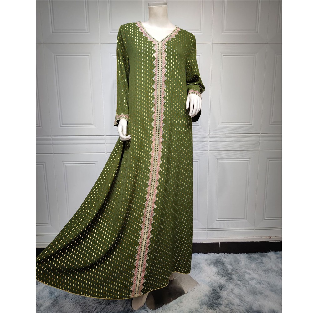 Vestido Kaftan Dubai Abaya Mujer Musulmán Ramadán Caftán Vestido Bata Noche Marroquí - Imagen 70 de 81