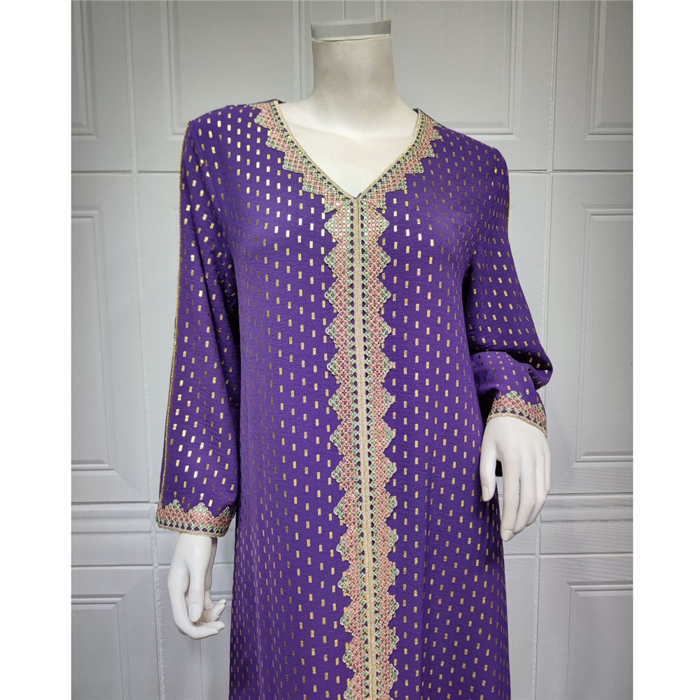 Vestido Kaftan Dubai Abaya Mujer Musulmán Ramadán Caftán Vestido Bata Noche Marroquí - Imagen 75 de 81