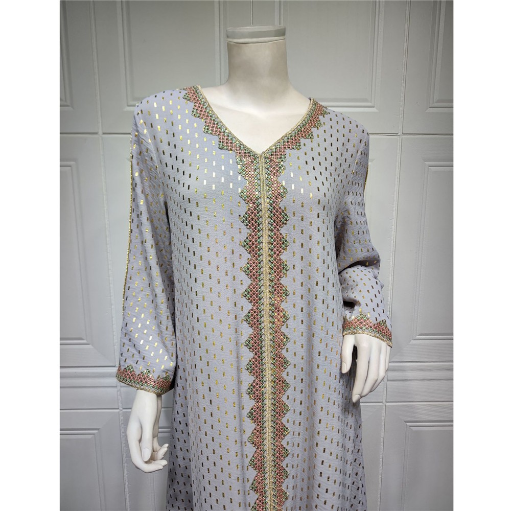 Vestido Kaftan Dubai Abaya Mujer Musulmán Ramadán Caftán Vestido Bata Noche Marroquí - Imagen 80 de 81
