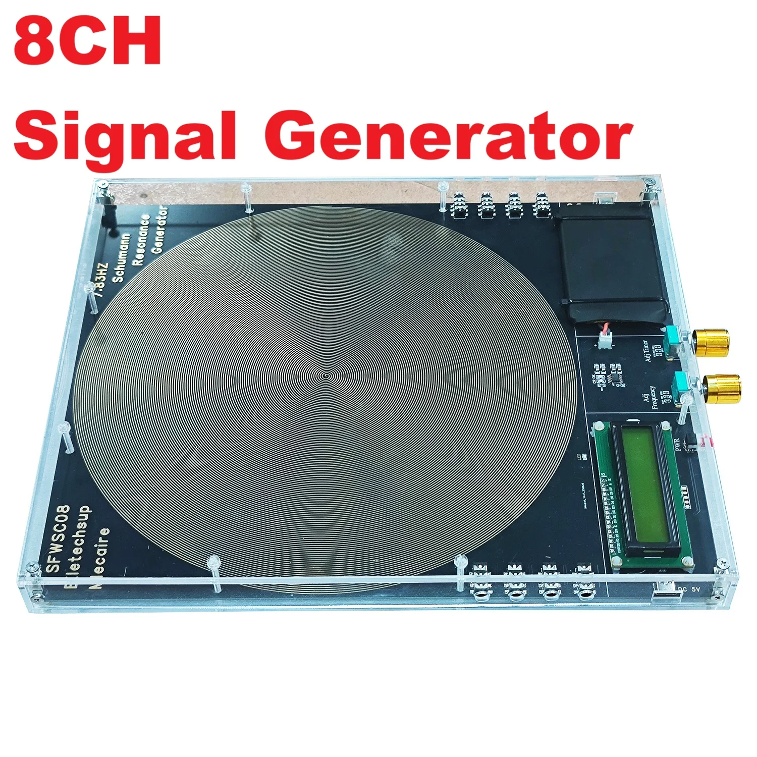 Resonancias Schumann 8 canales 250 mm grandes 25 frecuencias salida secuencial 7,83 Hz - Imagen 8 de 8