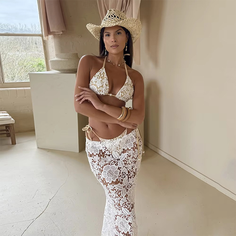 Three Piece Sexy Bikini Lace Split Women's Swimsuit Swimsuit Women's Swimsuit - Bild 2 von 12