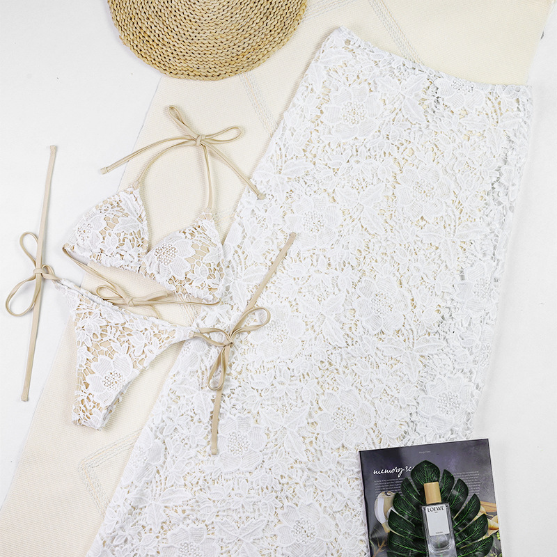 Three Piece Sexy Bikini Lace Split Women's Swimsuit Swimsuit Women's Swimsuit - Bild 6 von 12