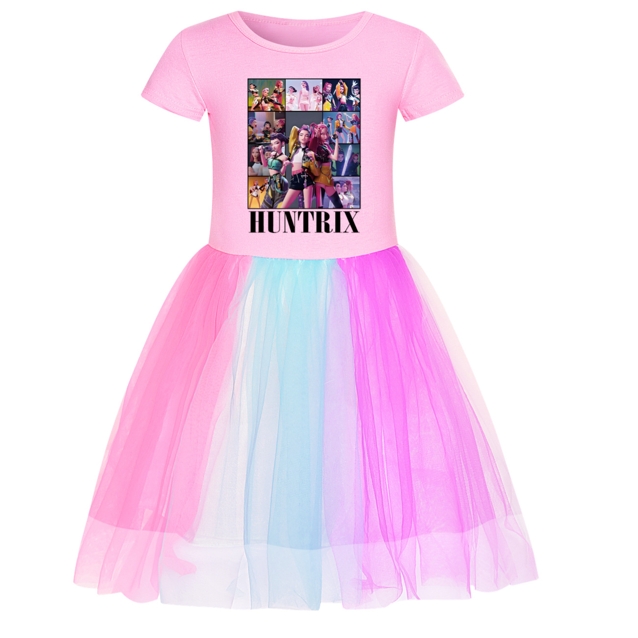 Girls Demon Hunters Tutu Dress Kpops Huntrix Birthday Party Skirts Dress - Picture 24 of 26