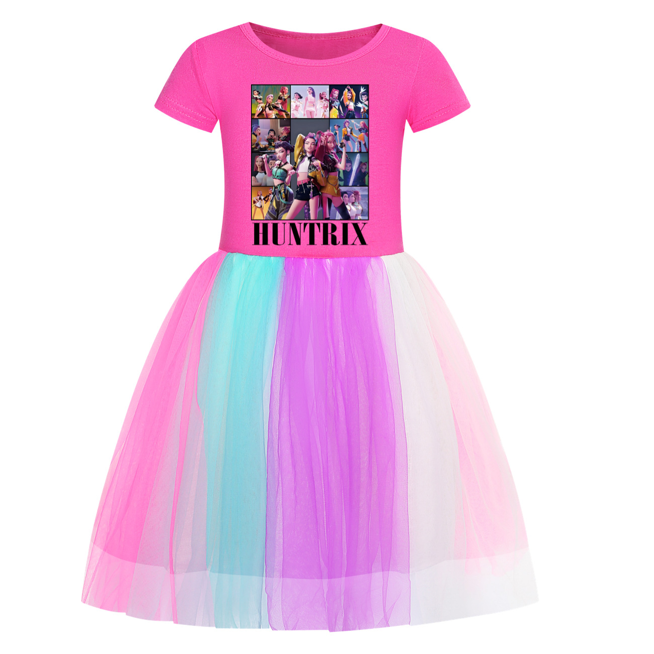 Girls Demon Hunters Tutu Dress Kpops Huntrix Birthday Party Skirts Dress - Picture 26 of 26