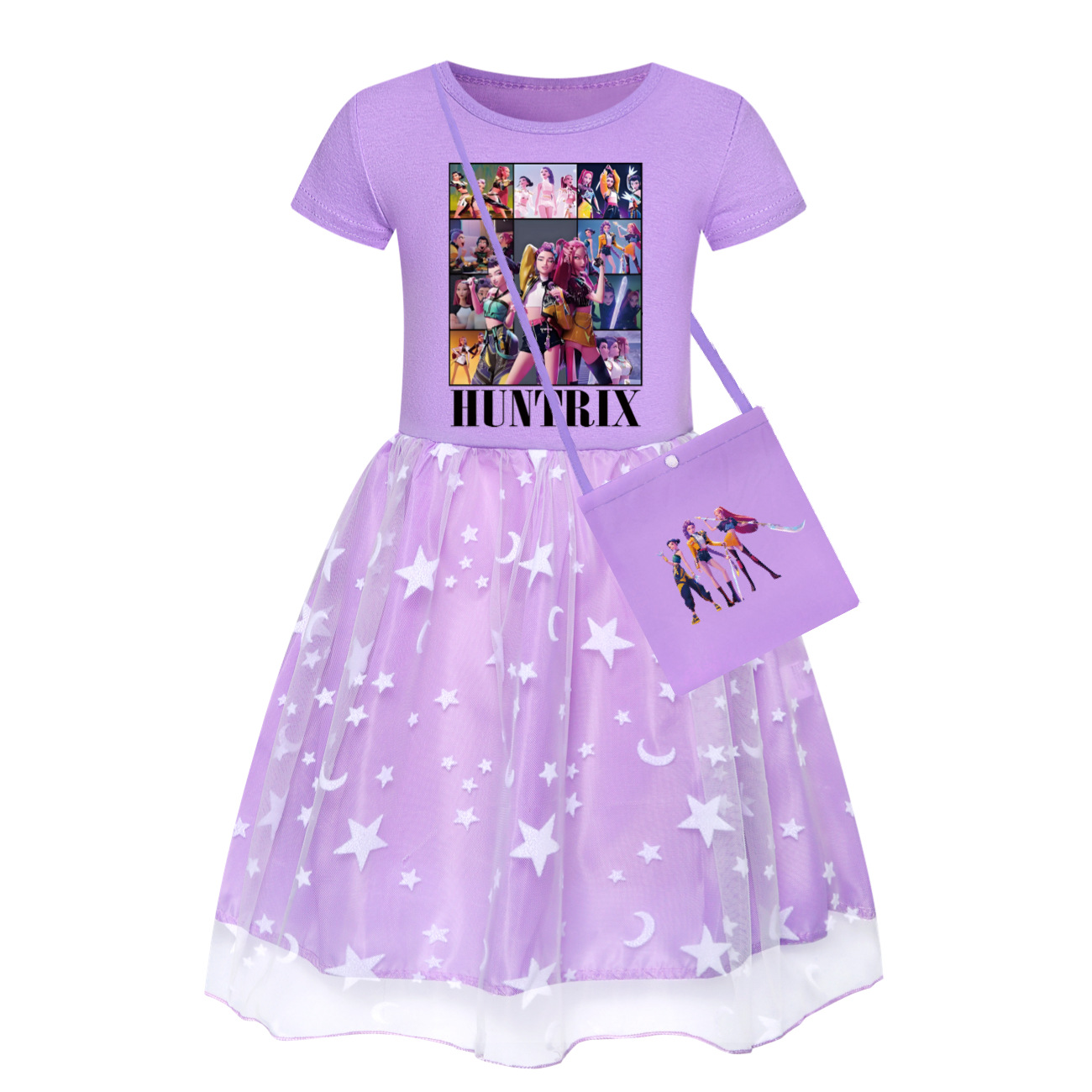 Girls Demon Hunters Tutu Dress Kpops Huntrix Birthday Party Skirts Dress - Picture 16 of 26