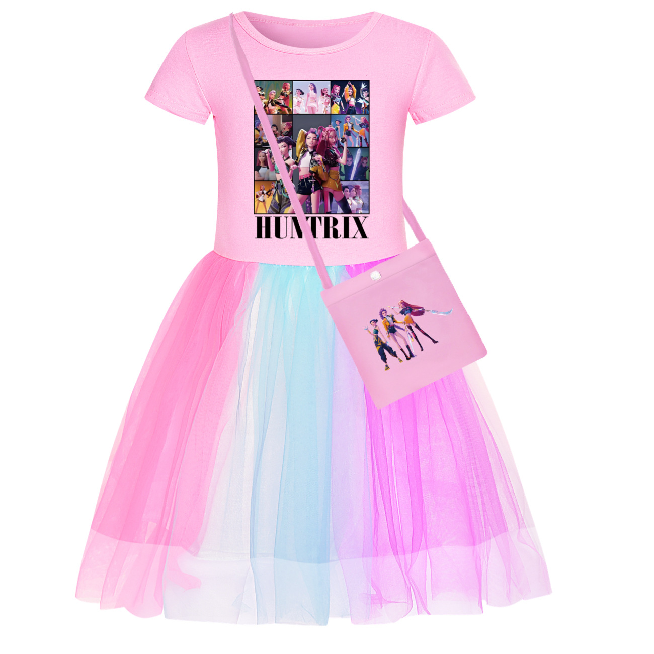 Girls Demon Hunters Tutu Dress Kpops Huntrix Birthday Party Skirts Dress - Picture 18 of 26