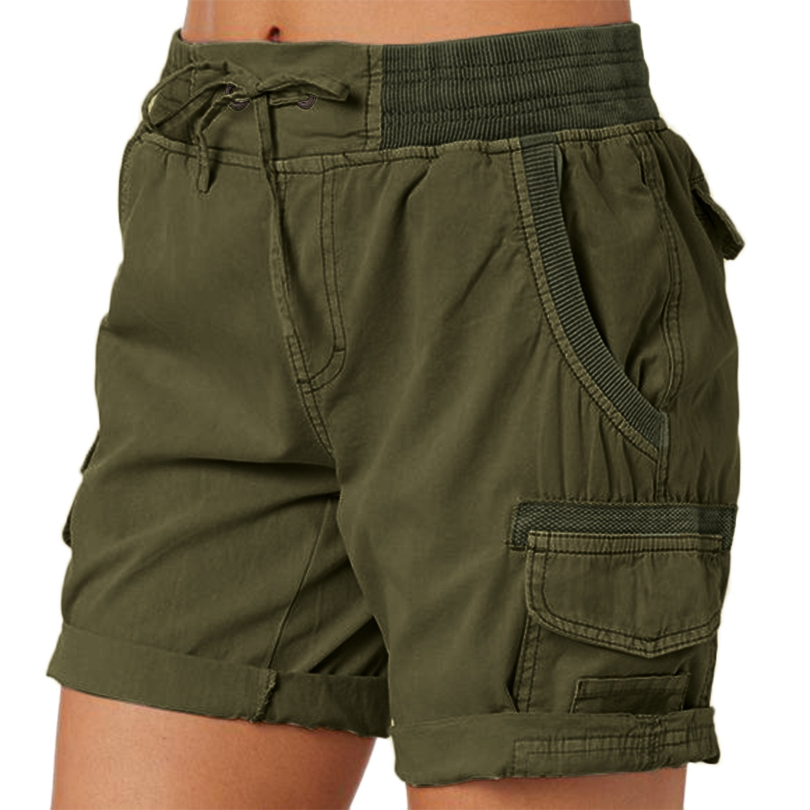Damen Sommer Cargo Shorts lose Wander Bermuda Shorts mit Taschen - Bild 11 von 18