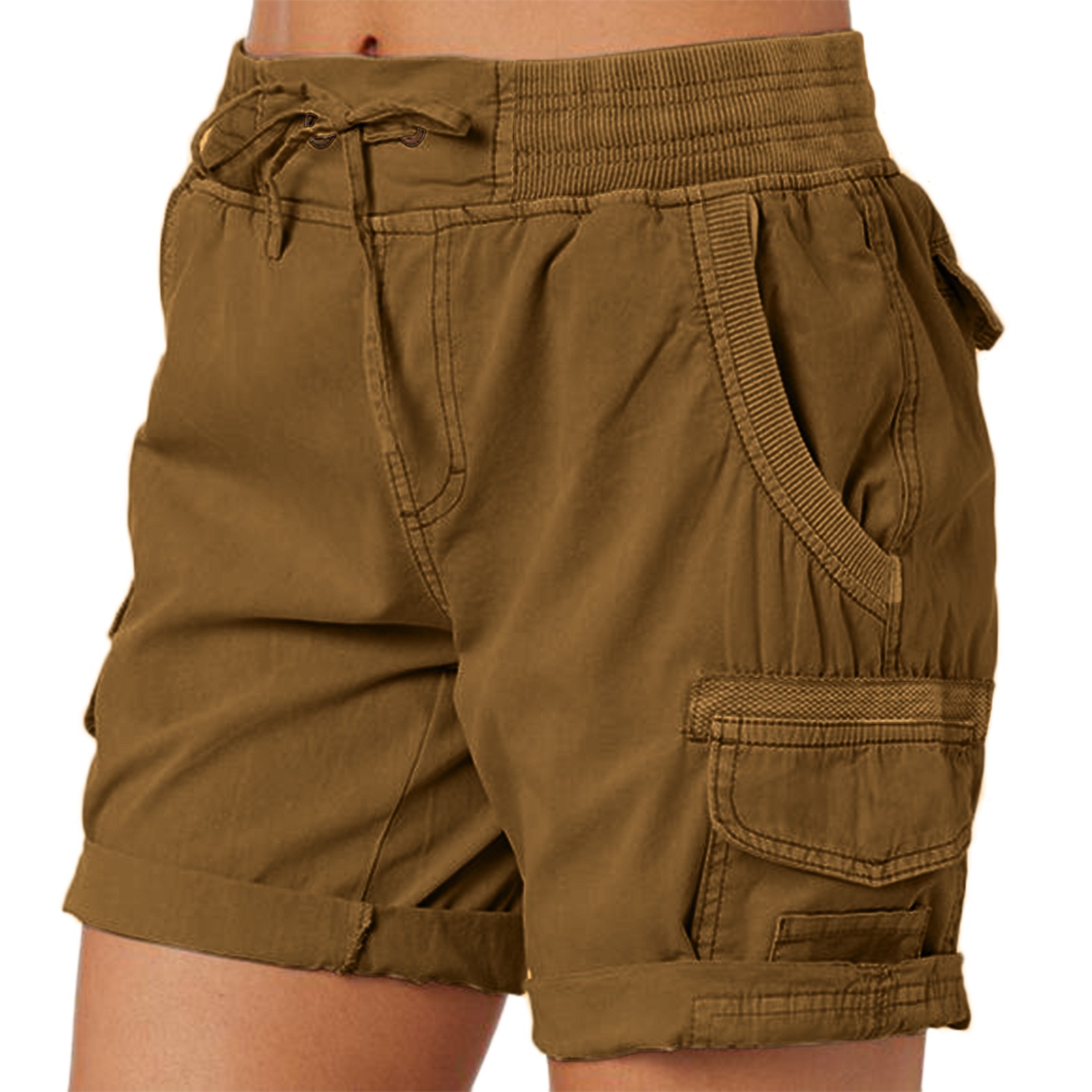Damen Sommer Cargo Shorts lose Wander Bermuda Shorts mit Taschen - Bild 12 von 18