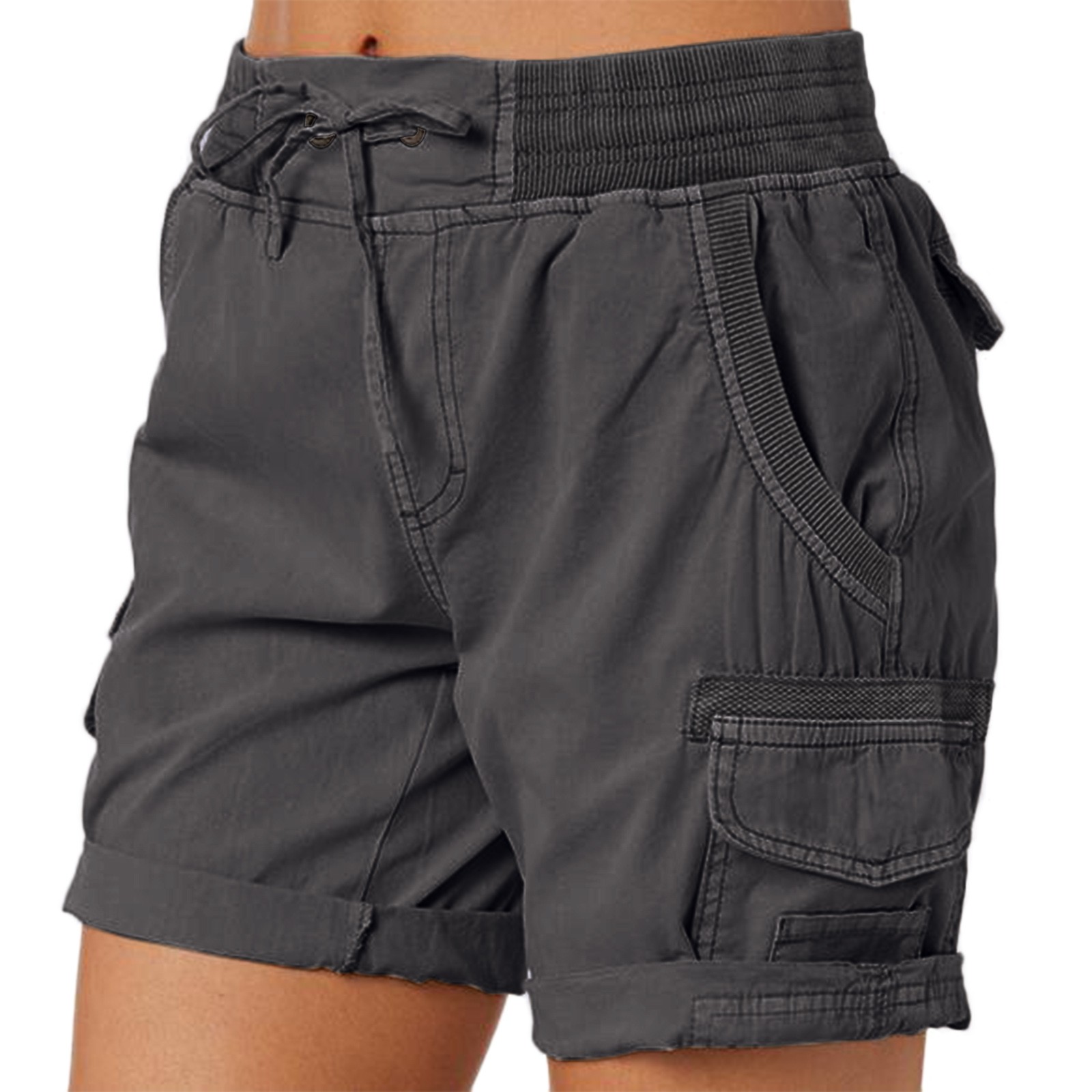 Damen Sommer Cargo Shorts lose Wander Bermuda Shorts mit Taschen - Bild 13 von 18