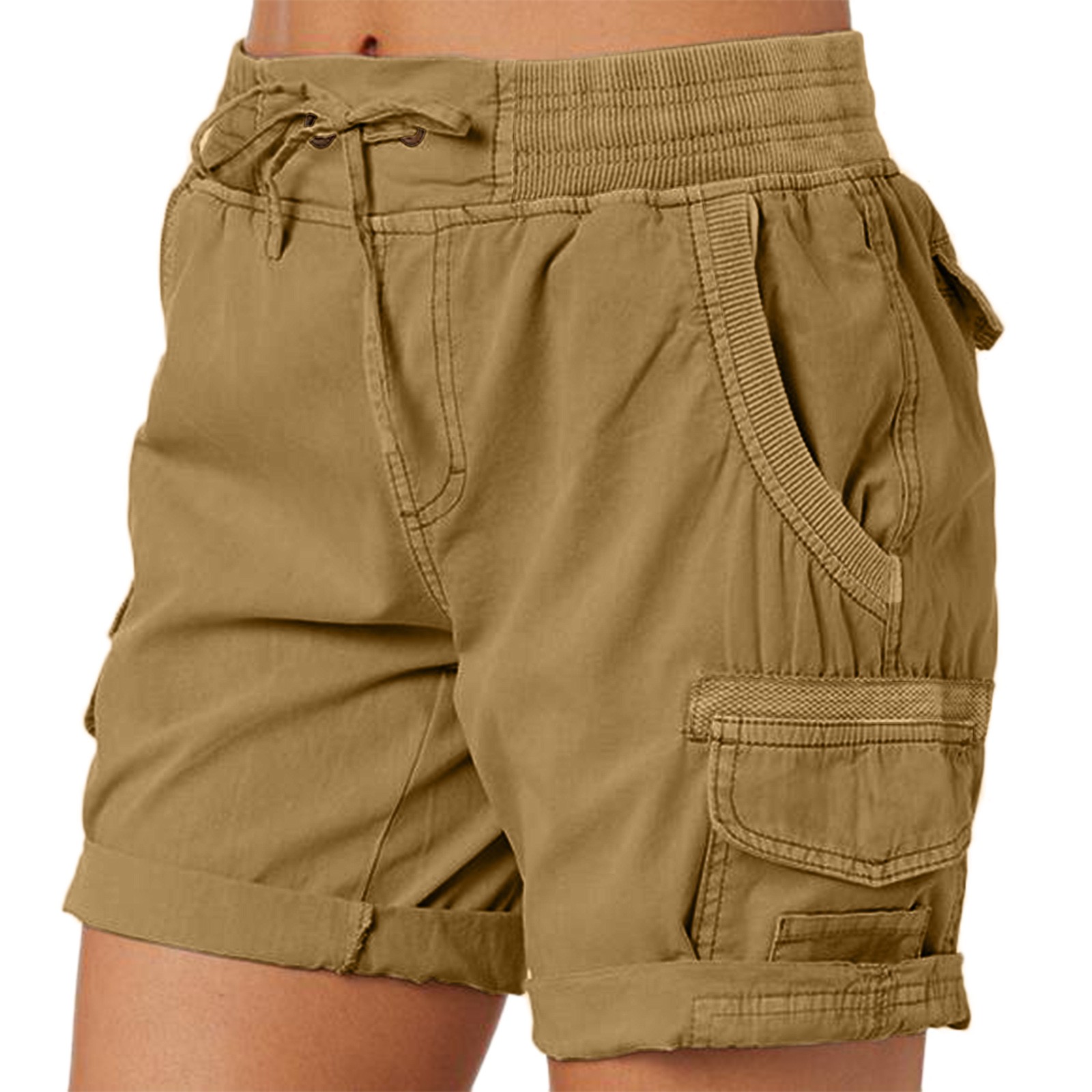 Damen Sommer Cargo Shorts lose Wander Bermuda Shorts mit Taschen - Bild 15 von 18