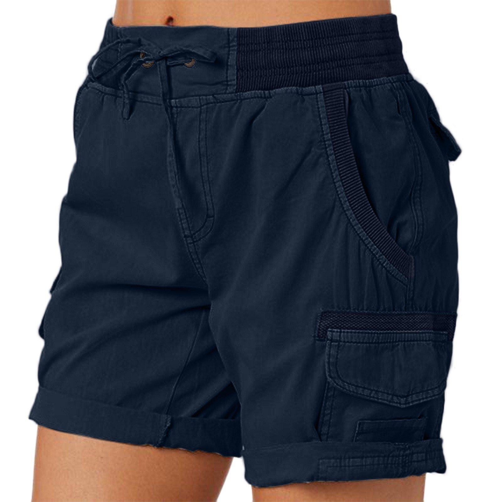Damen Sommer Cargo Shorts lose Wander Bermuda Shorts mit Taschen - Bild 17 von 18