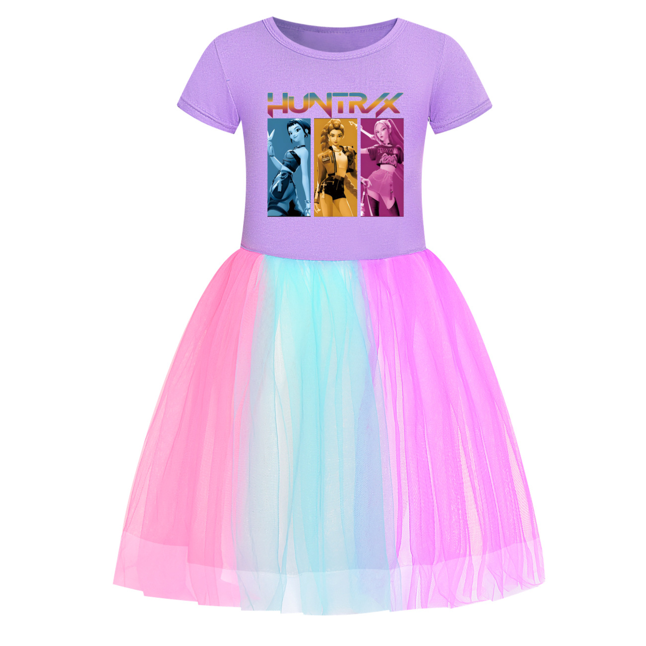Girls Demon Hunters Pricess Tutu Dress Kpops Huntrix Birthday Party Skirts Dress - Picture 25 of 26