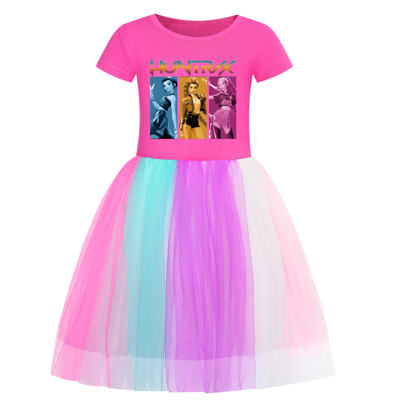 Girls Demon Hunters Pricess Tutu Dress Kpops Huntrix Birthday Party Skirts Dress - Picture 26 of 26