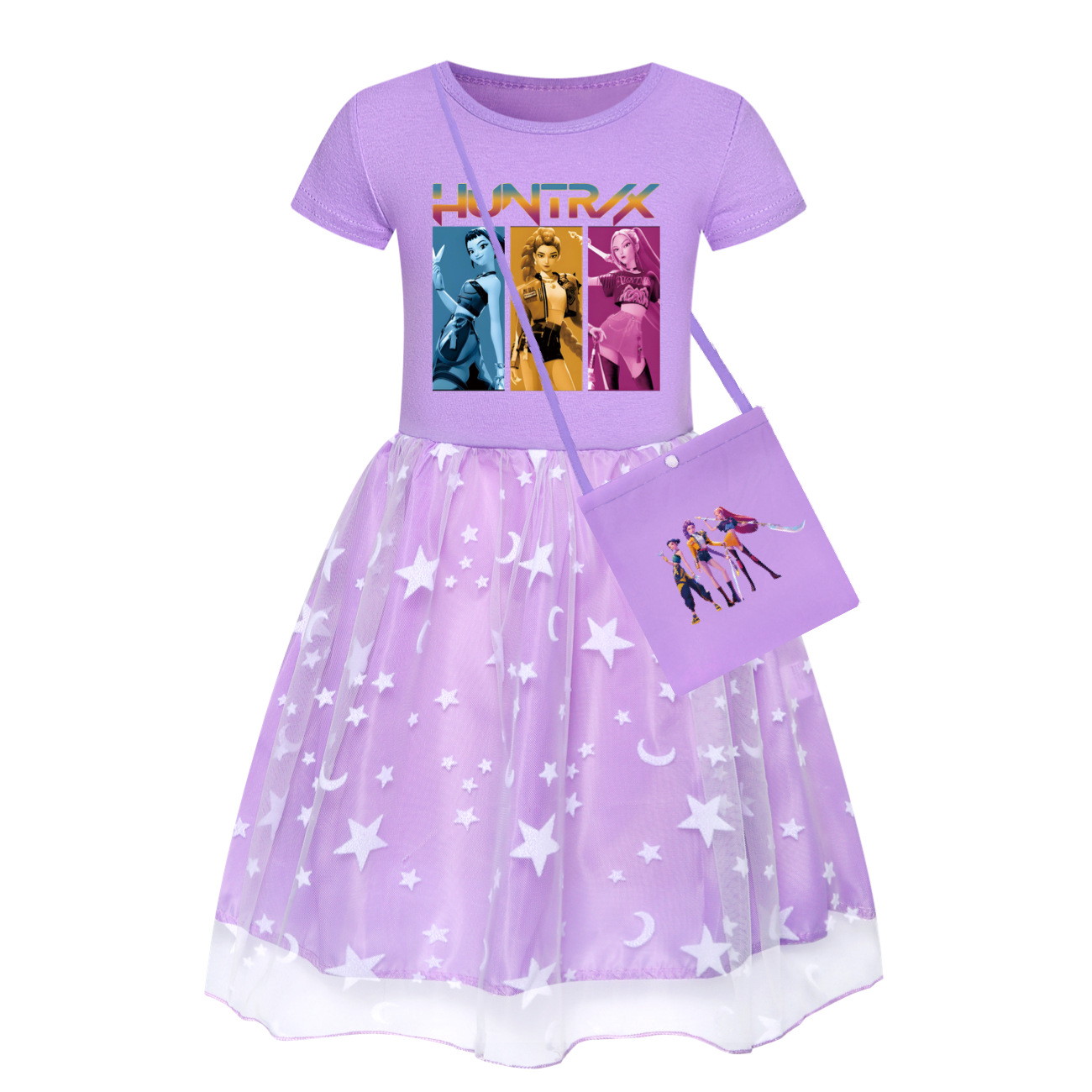 Girls Demon Hunters Pricess Tutu Dress Kpops Huntrix Birthday Party Skirts Dress - Picture 16 of 26