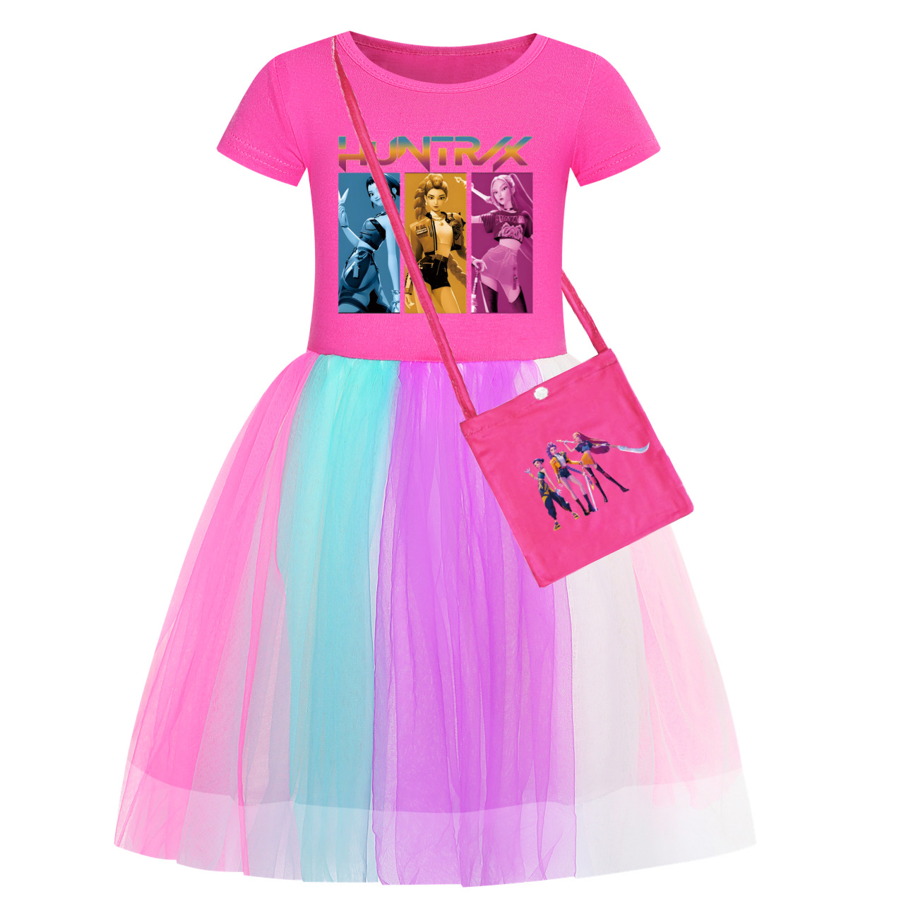 Girls Demon Hunters Pricess Tutu Dress Kpops Huntrix Birthday Party Skirts Dress - Picture 20 of 26