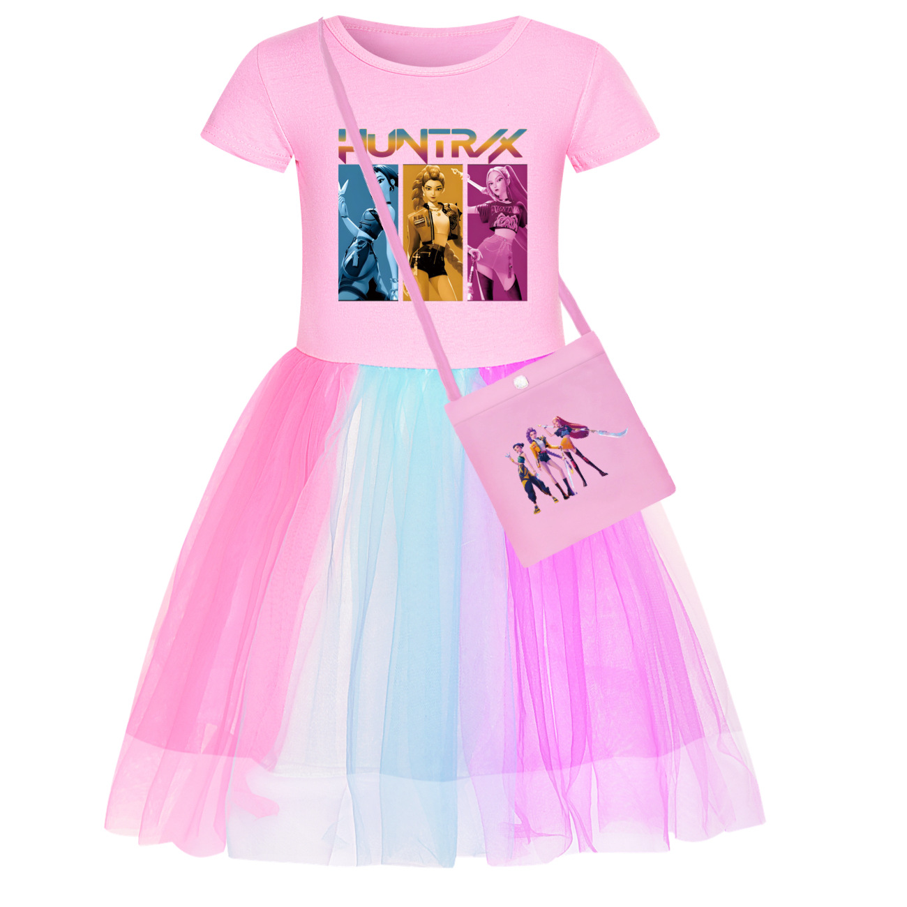 Girls Demon Hunters Pricess Tutu Dress Kpops Huntrix Birthday Party Skirts Dress - Picture 18 of 26