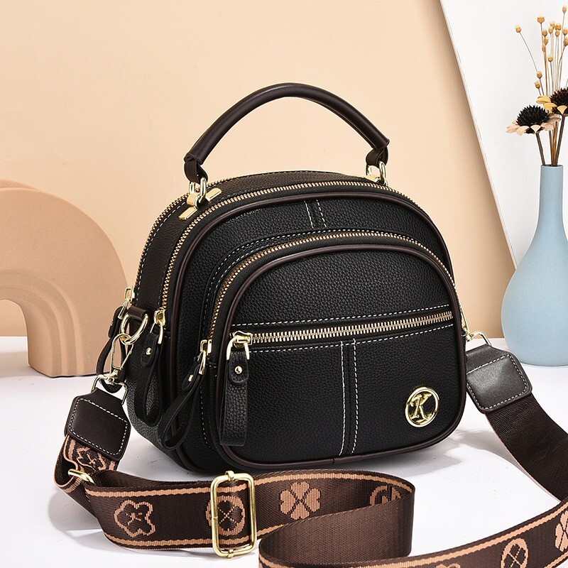 Women Faux Leather Handbag Ladies Bowler Style Shoulder Cross Body Bag - Picture 16 of 21