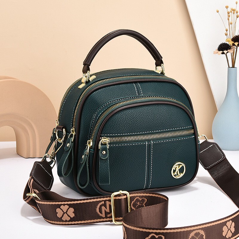 Women Faux Leather Handbag Ladies Bowler Style Shoulder Cross Body Bag - Picture 19 of 21