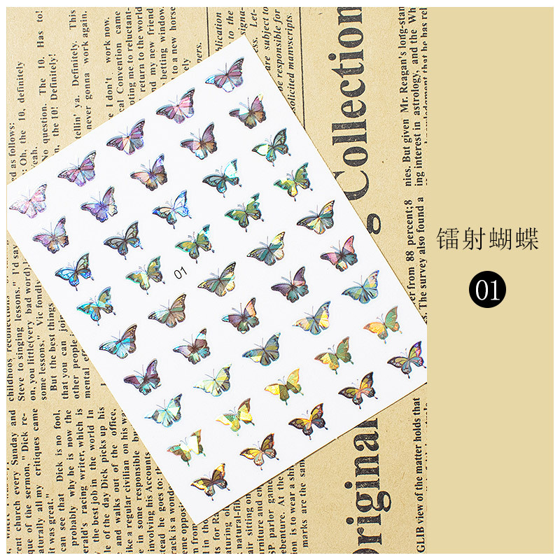 3D Butterfly Nail Stickers Art Diy Designs Decor Waterproof Decal Manicure