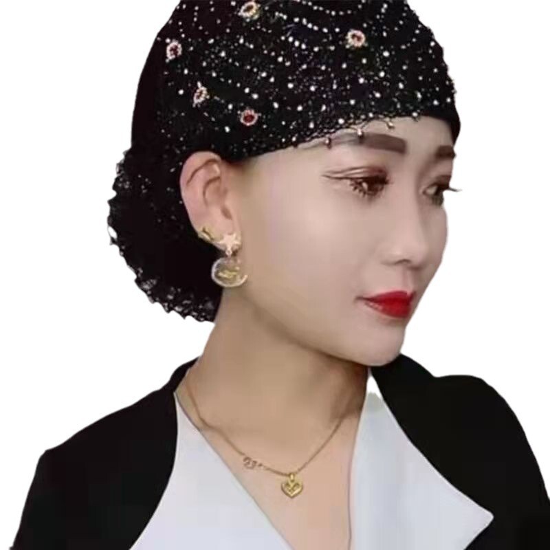 Sombrero árabe musulmán hiyab mujer cubierta de cabeza gorras gorro islámico cáncer quimioterapia gorro - Imagen 12 de 37