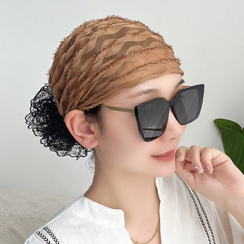 Sombrero árabe musulmán hiyab mujer cubierta de cabeza gorras gorro islámico cáncer quimioterapia gorro - Imagen 20 de 37
