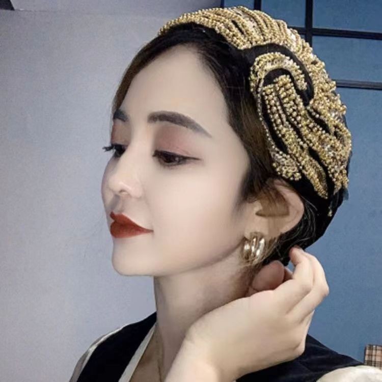 Sombrero árabe musulmán hiyab mujer cubierta de cabeza gorras gorro islámico cáncer quimioterapia gorro - Imagen 23 de 37
