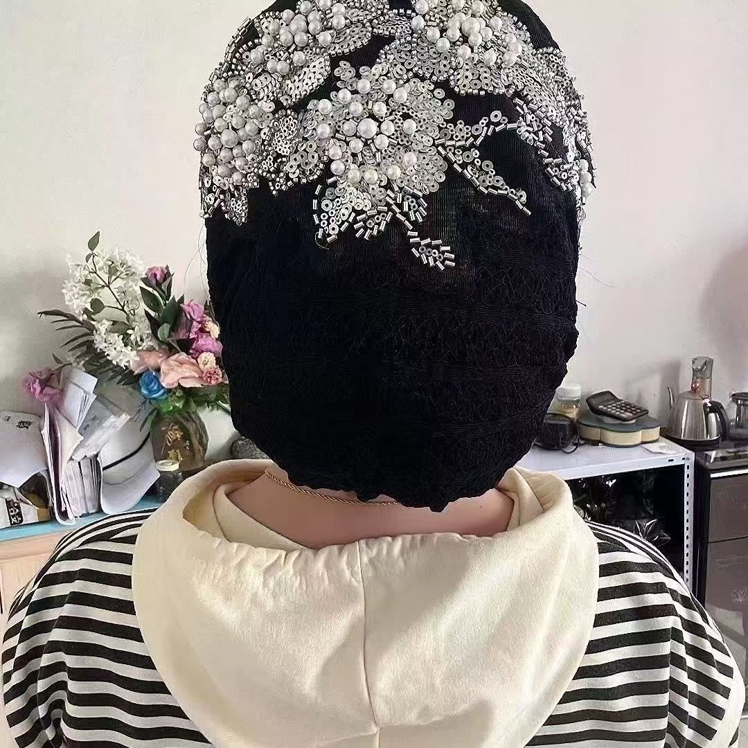 Sombrero árabe musulmán hiyab mujer cubierta de cabeza gorras gorro islámico cáncer quimioterapia gorro - Imagen 30 de 37