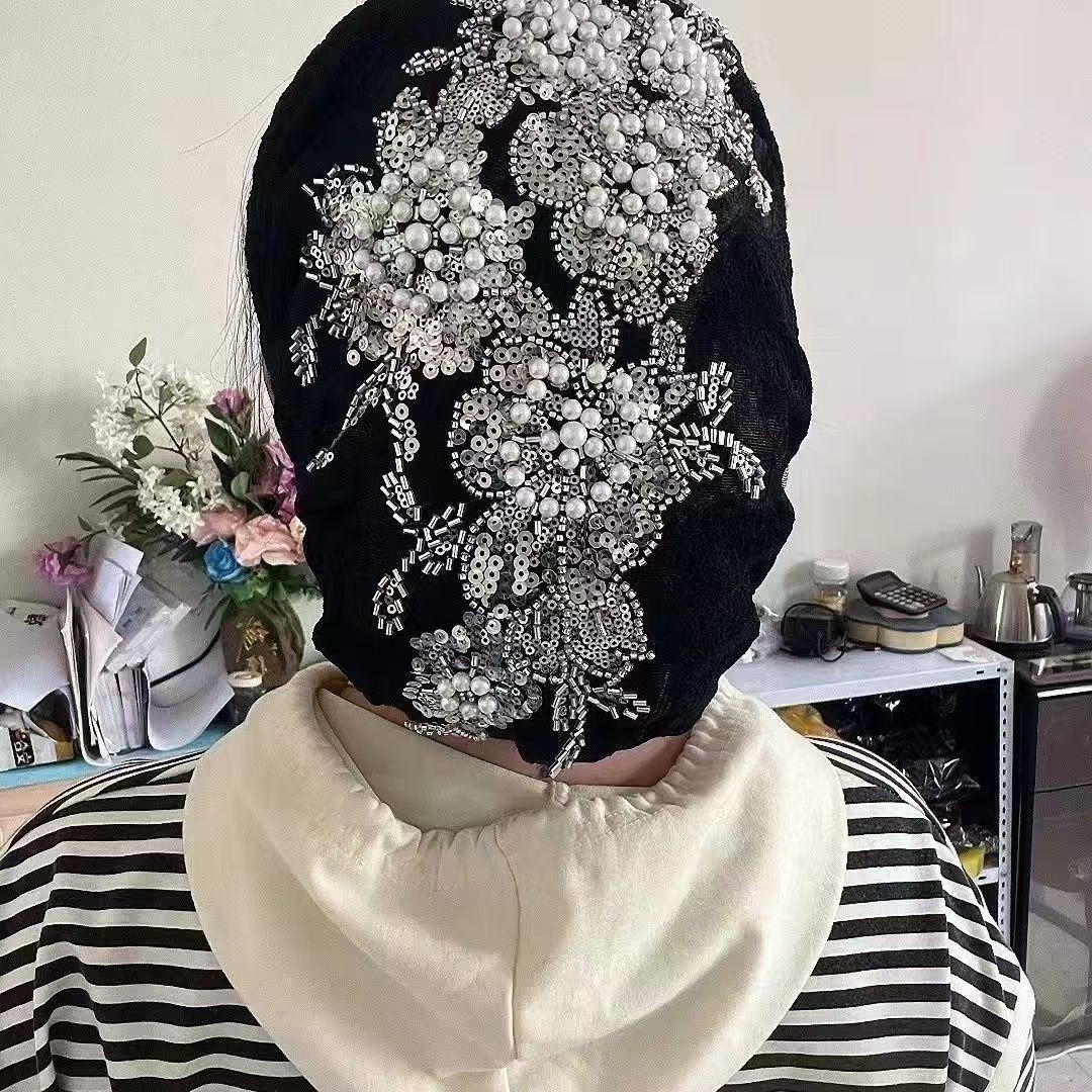 Sombrero árabe musulmán hiyab mujer cubierta de cabeza gorras gorro islámico cáncer quimioterapia gorro - Imagen 31 de 37