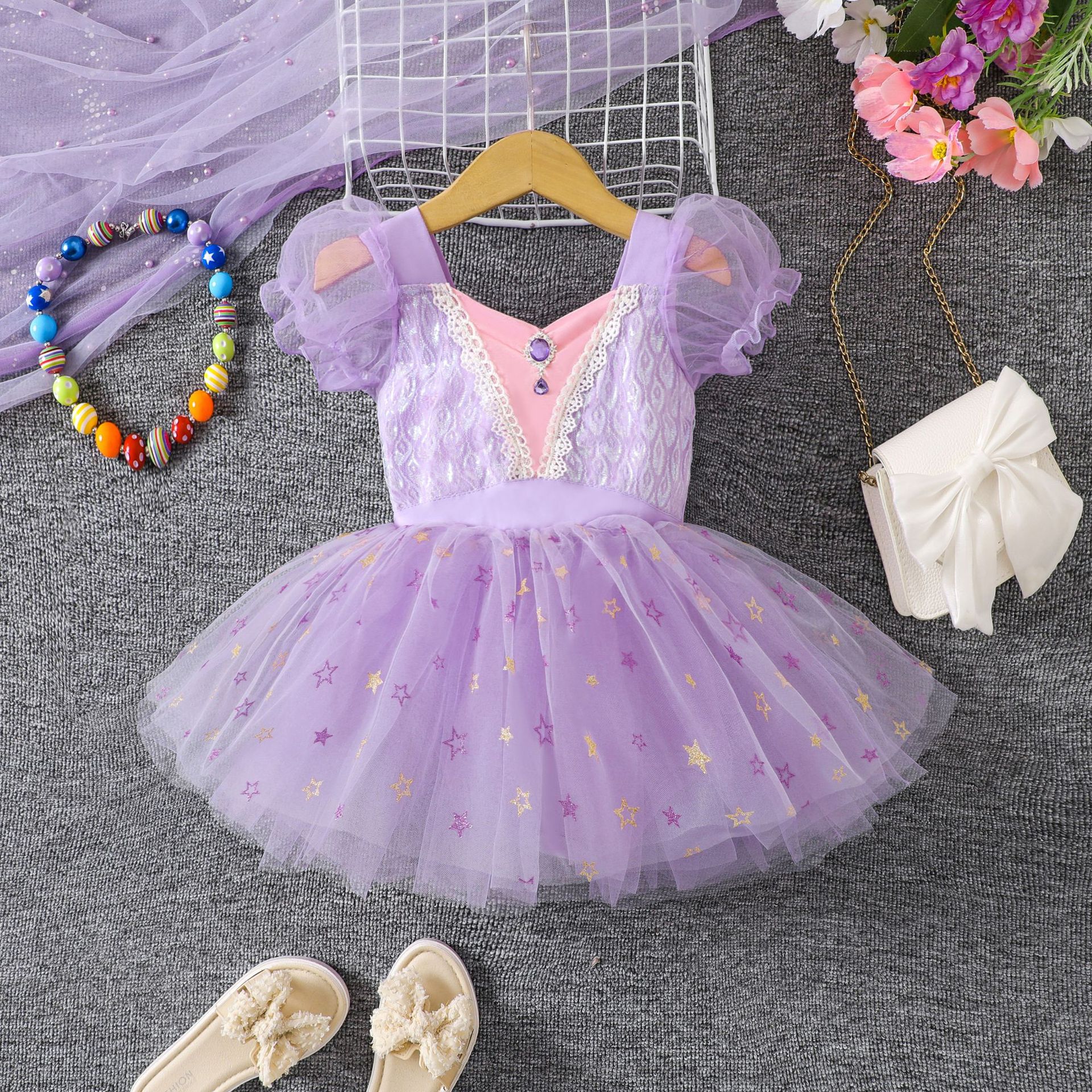 UK Girls Ballet Dress Gymnastic Leotard Skating Tutu Ballerina Dresses Dancewear - Picture 16 of 18