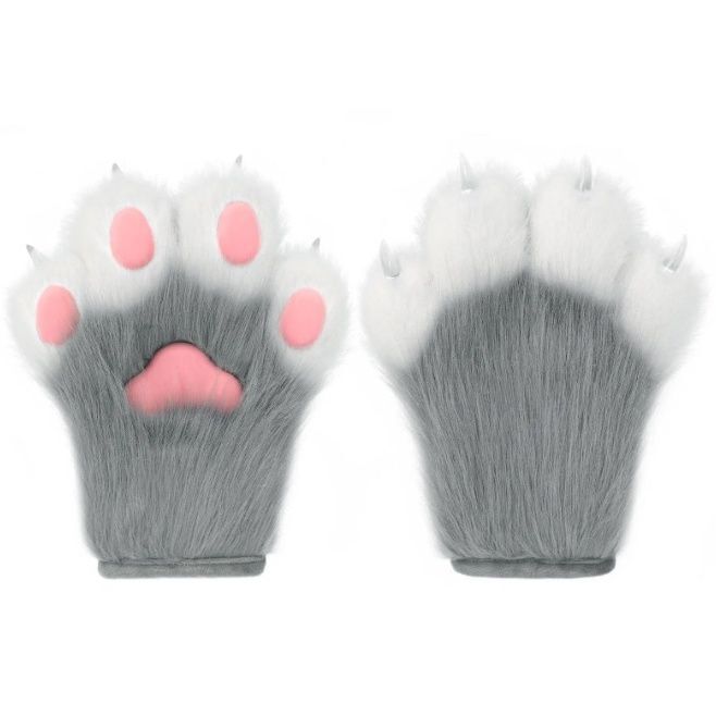 Fursuit Beast Assembly Plush Meow Meow Claw Fox Claw Gloves Cosplay Epoxy Nails - Picture 20 of 32