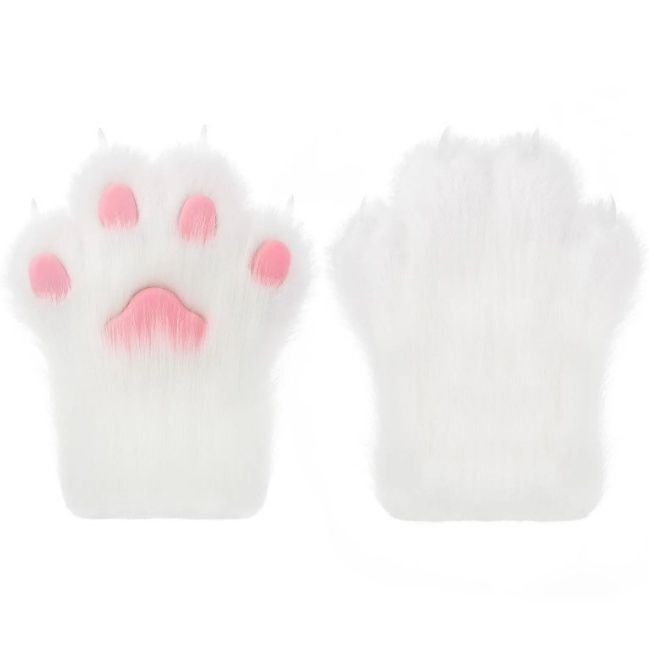 Fursuit Beast Assembly Plush Meow Meow Claw Fox Claw Gloves Cosplay Epoxy Nails - Picture 22 of 32